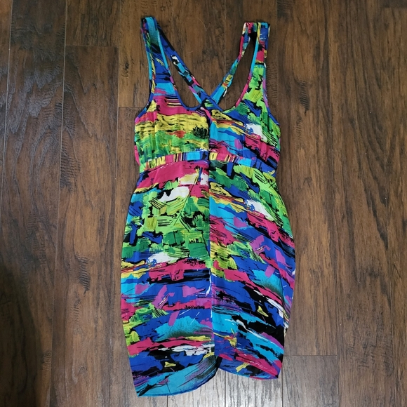Factory by Erik Hart Rainbow Multi Colored Party Xs Dress - Picture 9 of 11